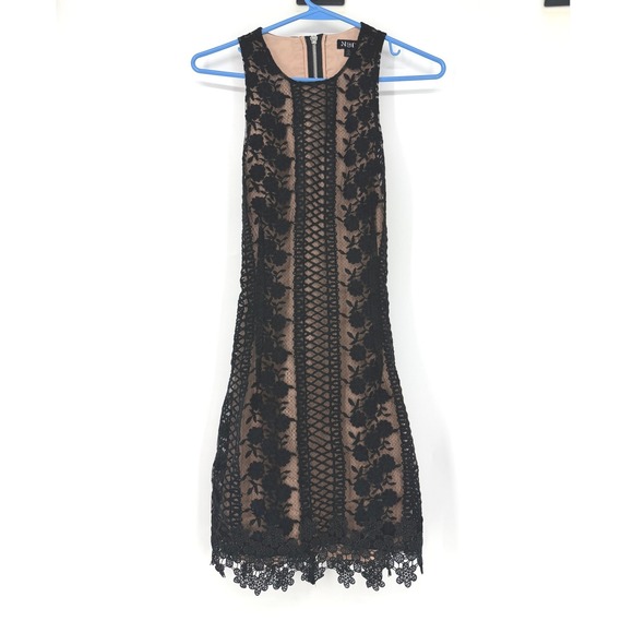 NBD Dresses & Skirts - NBD x Revolve Black Brianna Lace Back Cut Out Mini Dress Sleeveless XS